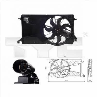 TYC 820-0001 Hub, engine cooling fan wheel 8200001