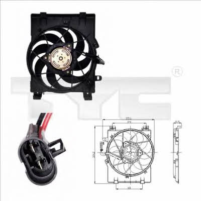 TYC 825-0001 Hub, engine cooling fan wheel 8250001