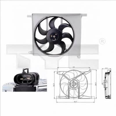 TYC 825-0003 Hub, engine cooling fan wheel 8250003