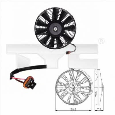TYC 825-0006 Hub, engine cooling fan wheel 8250006