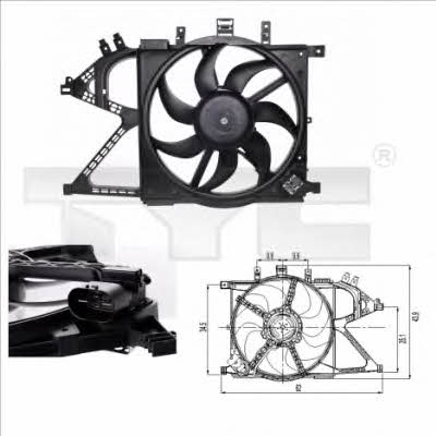 TYC 825-0007 Hub, engine cooling fan wheel 8250007