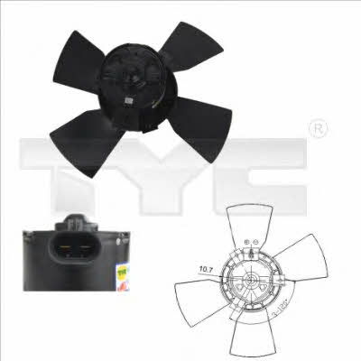 TYC 825-0015 Hub, engine cooling fan wheel 8250015