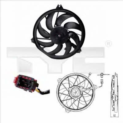 TYC 826-0005 Hub, engine cooling fan wheel 8260005