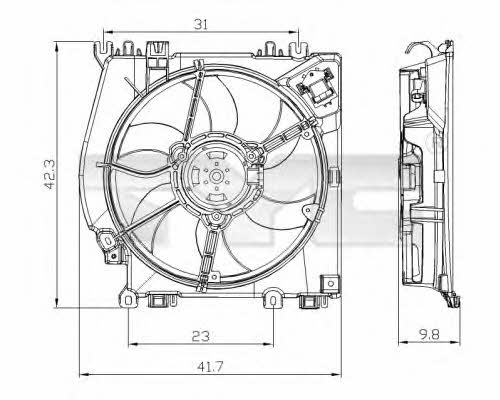  828-0001 Hub, engine cooling fan wheel 8280001