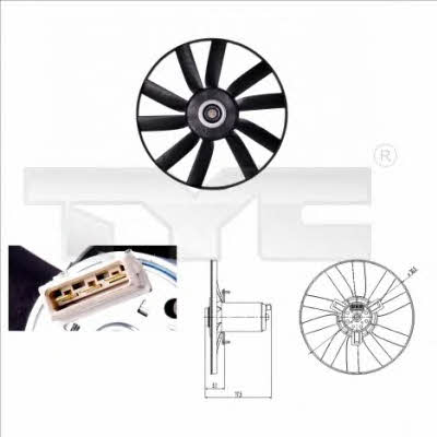 TYC 831-0002 Hub, engine cooling fan wheel 8310002