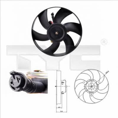 TYC 831-0004 Hub, engine cooling fan wheel 8310004