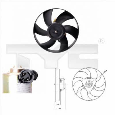 TYC 831-0005 Hub, engine cooling fan wheel 8310005