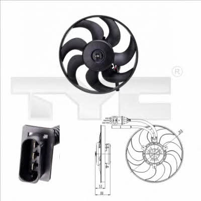 TYC 831-0009 Hub, engine cooling fan wheel 8310009