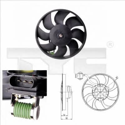 TYC 831-0010 Hub, engine cooling fan wheel 8310010