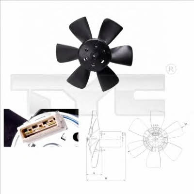 TYC 831-0011 Hub, engine cooling fan wheel 8310011