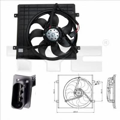 TYC 832-0002 Hub, engine cooling fan wheel 8320002