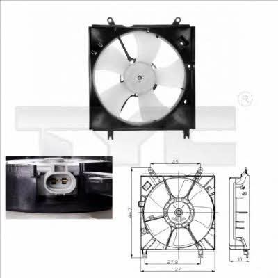TYC 836-0008 Hub, engine cooling fan wheel 8360008
