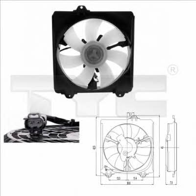 TYC 836-0009 Hub, engine cooling fan wheel 8360009