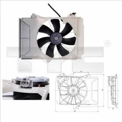 TYC 836-0011 Hub, engine cooling fan wheel 8360011