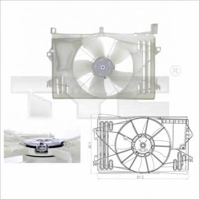 TYC 836-0013 Hub, engine cooling fan wheel 8360013