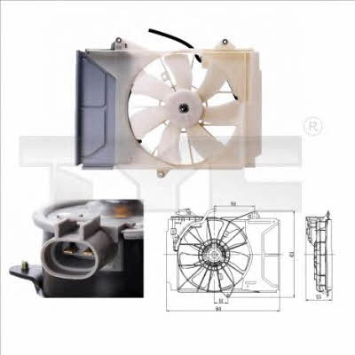 TYC 836-0015 Hub, engine cooling fan wheel 8360015