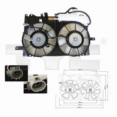 TYC 836-0017 Hub, engine cooling fan wheel 8360017