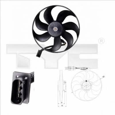 TYC 837-0002 Hub, engine cooling fan wheel 8370002