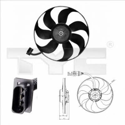 TYC 837-0004 Hub, engine cooling fan wheel 8370004