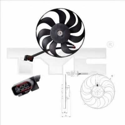 TYC 837-0005 Hub, engine cooling fan wheel 8370005