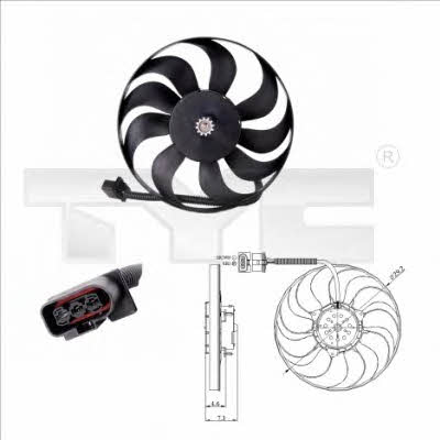 TYC 837-0006 Hub, engine cooling fan wheel 8370006