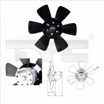 TYC 837-0007 Hub, engine cooling fan wheel 8370007