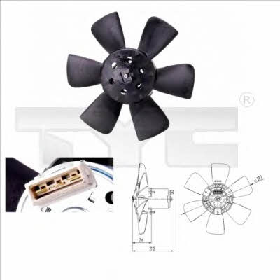 TYC 837-0008 Hub, engine cooling fan wheel 8370008