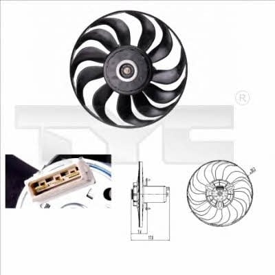 TYC 837-0012 Hub, engine cooling fan wheel 8370012