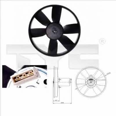 TYC 837-0014 Hub, engine cooling fan wheel 8370014