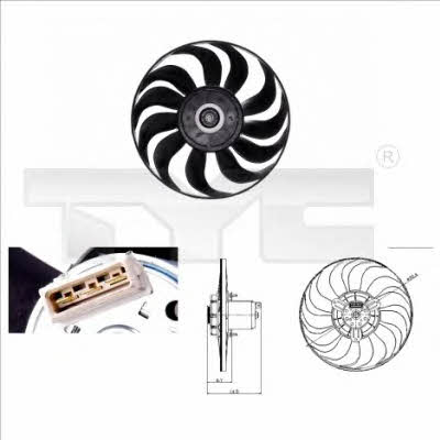 TYC 837-0019 Hub, engine cooling fan wheel 8370019