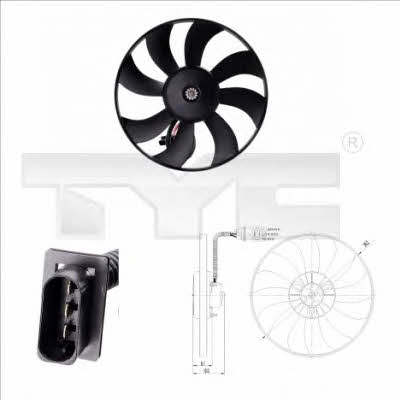 TYC 837-0020 Hub, engine cooling fan wheel 8370020