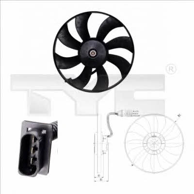 TYC 837-0021 Hub, engine cooling fan wheel 8370021