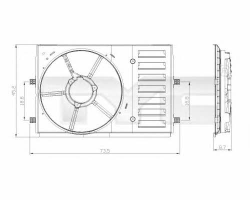 TYC 837-0035-1 Radiator fan bracket 83700351