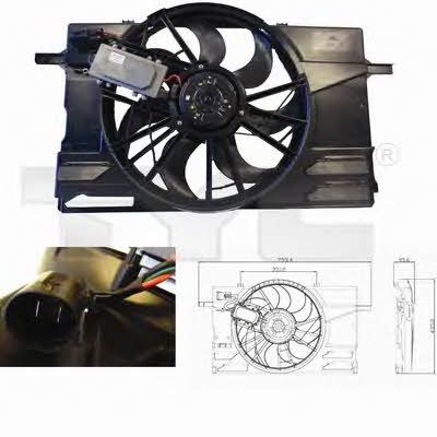 TYC 838-0007 Hub, engine cooling fan wheel 8380007