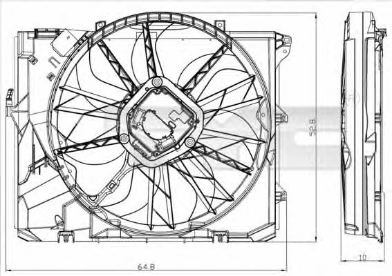 TYC 803-0012 Hub, engine cooling fan wheel 8030012