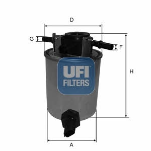 Ufi 24.020.01 Fuel filter 2402001