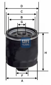 Ufi 23.428.00 Oil Filter 2342800