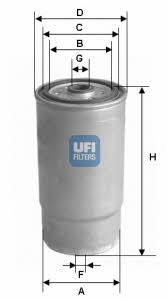 Ufi 24.012.00 Fuel filter 2401200