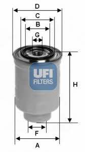 Ufi 24.017.00 Fuel filter 2401700
