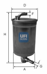 Ufi 24.072.00 Fuel filter 2407200