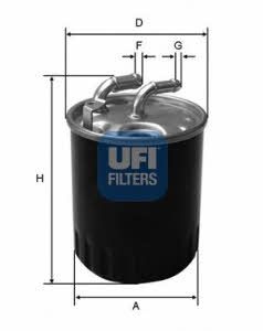 Ufi 24.077.00 Fuel filter 2407700