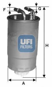 Ufi 24.099.00 Fuel filter 2409900