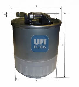 Ufi 24.107.00 Fuel filter 2410700