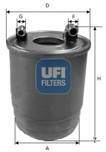 Ufi 24.111.00 Fuel filter 2411100
