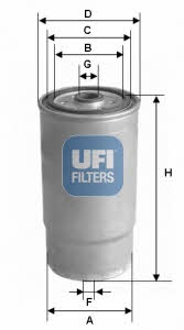 Ufi 24.122.00 Fuel filter 2412200