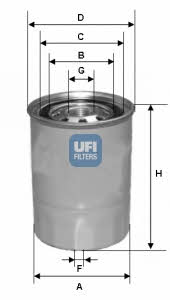 Ufi 24.327.00 Fuel filter 2432700