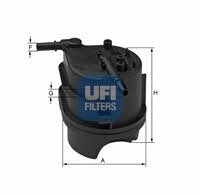 Ufi 24.343.00 Fuel filter 2434300