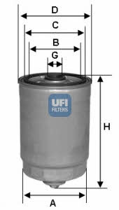 Ufi 24.350.00 Fuel filter 2435000