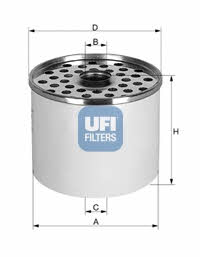 Ufi 24.361.00 Fuel filter 2436100