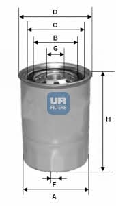 Ufi 24.368.00 Fuel filter 2436800